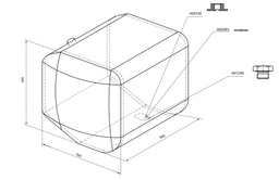 Mercedes Fuel Tank - 762X620X400 - 200 Lt - A4374700401 - Steel